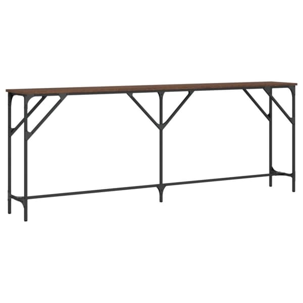 vidaXL Konsollbord brun eik 200x29x75 cm konstruert tre