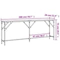 Miniatyrbilde 8 av 10: vidaXL Konsollbord brun eik 200x29x75 cm konstruert tre