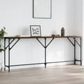 Miniatyrbilde 10 av 10: vidaXL Konsollbord brun eik 200x29x75 cm konstruert tre