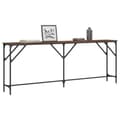 Miniatyrbilde 2 av 10: vidaXL Konsollbord brun eik 200x29x75 cm konstruert tre