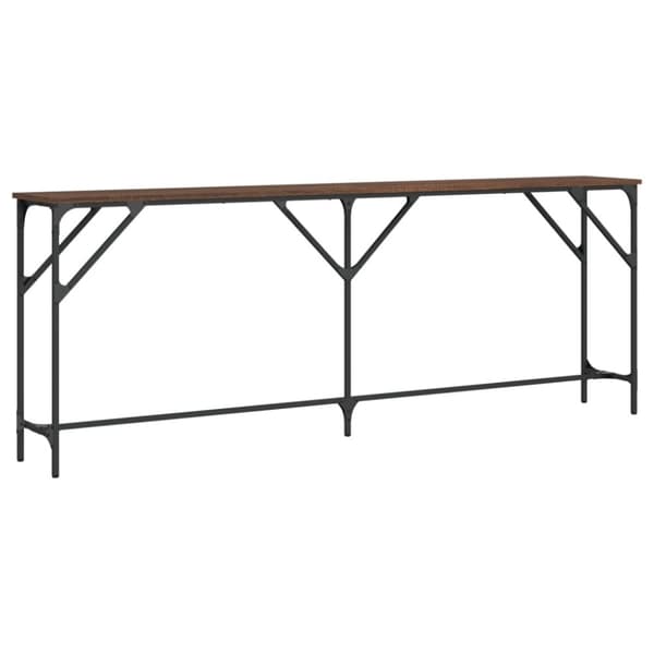 vidaXL Konsollbord brun eik 200x29x75 cm konstruert tre