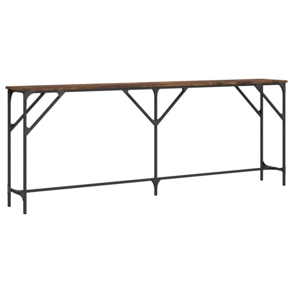 vidaXL Avlastningsbord rökfärgad ek 200x29x75 cm konstruerat trä