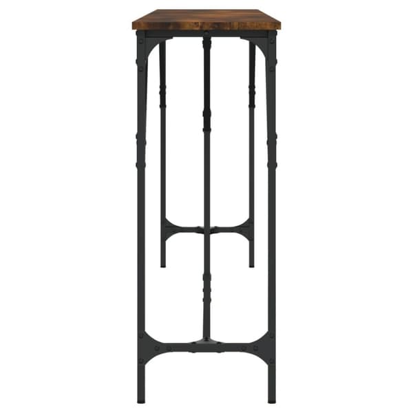 vidaXL konsolbord 200x29x75 cm konstrueret træ røget egetræsfarve