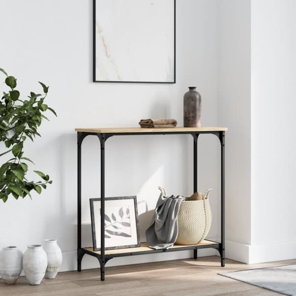 vidaXL Konsolipöytä Sonoma-tammi 75x30,5x75 cm tekninen puu