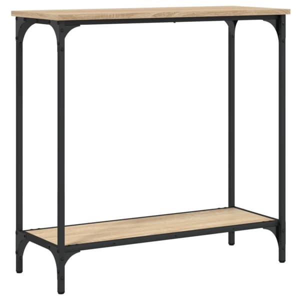 vidaXL konsolbord 75x30,5x75 cm konstrueret træ sonoma-eg
