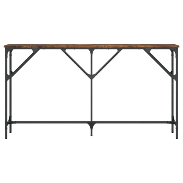vidaXL konsolbord 140x23x75 cm konstrueret træ røget egetræsfarve