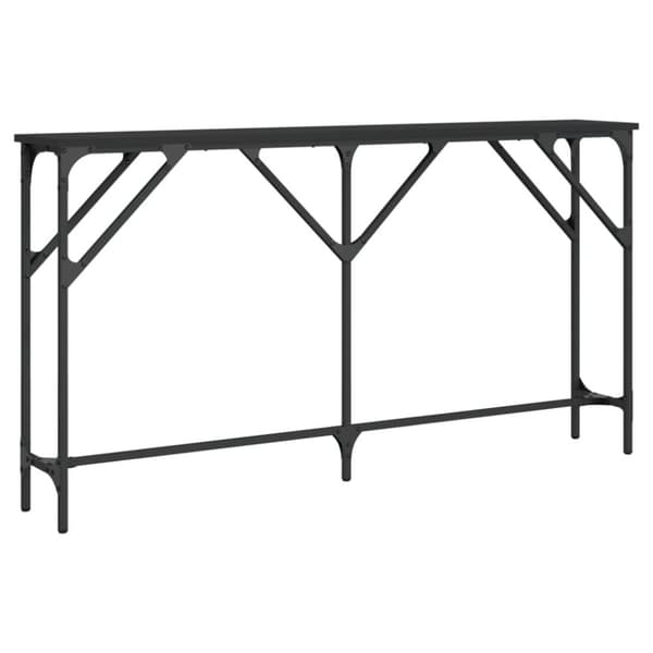 vidaXL konsolbord 140x23x75 cm konstrueret træ sort