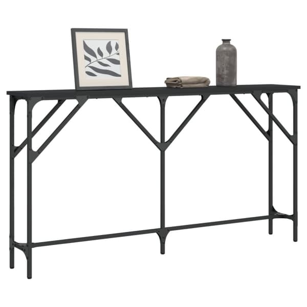 vidaXL konsolbord 140x23x75 cm konstrueret træ sort