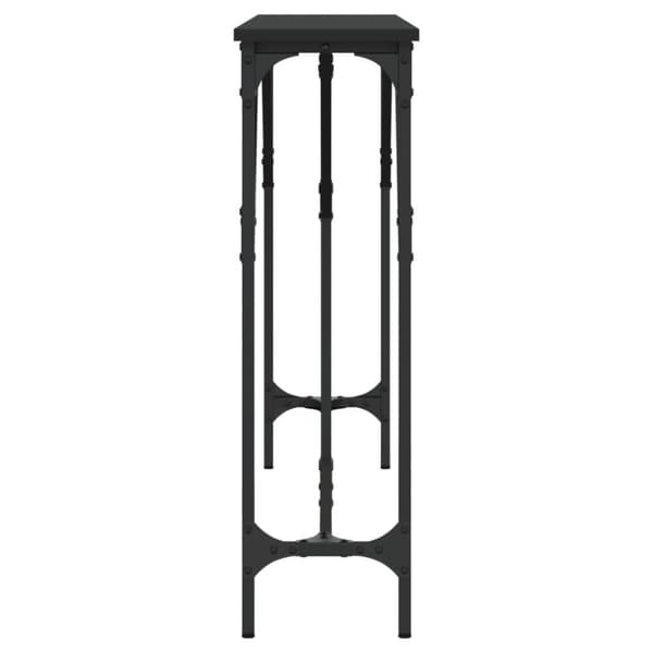 vidaXL Konsollbord svart 140x23x75 cm konstruert tre
