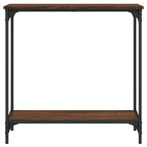 vidaXL Avlastningsbord brun ek 75x30,5x75 cm konstruerat trä