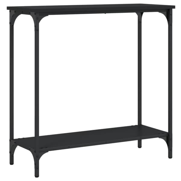 vidaXL konsolbord 75x30,5x75 cm konstrueret træ sort