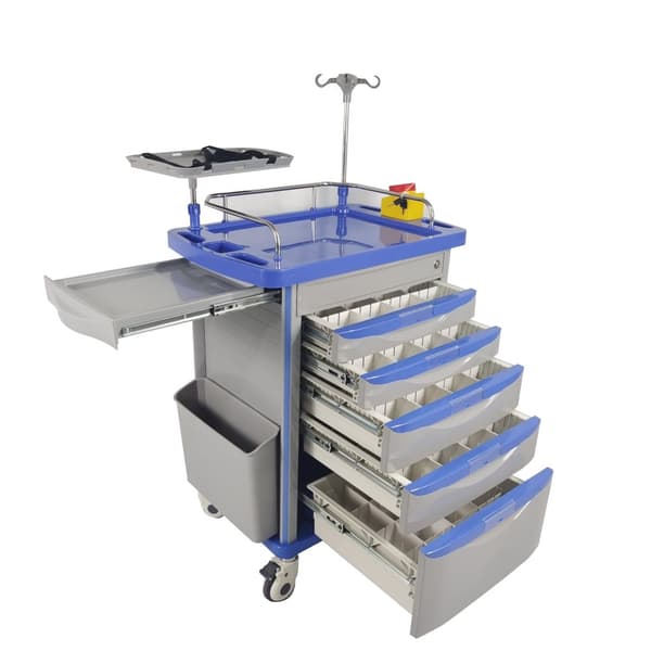 Medicinsk Akut Rullende Trolley Vogn Flytbar Operationsstue Ny Hospitalspleje Akutvagn