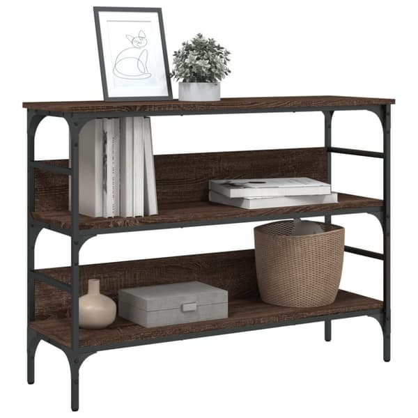 vidaXL konsolbord 100x32x75 cm konstrueret træ brun egetræsfarve