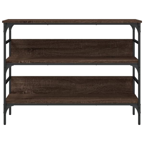 vidaXL konsolbord 100x32x75 cm konstrueret træ brun egetræsfarve