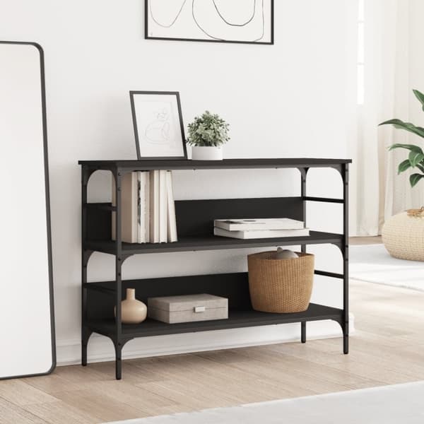 vidaXL konsolbord 100x32x75 cm konstrueret træ sort