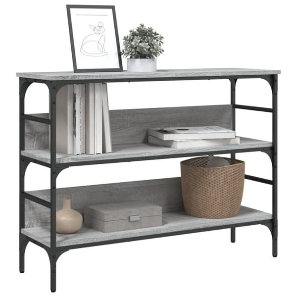 vidaXL Konsollbord grå sonoma 100x32x75 cm konstruert tre