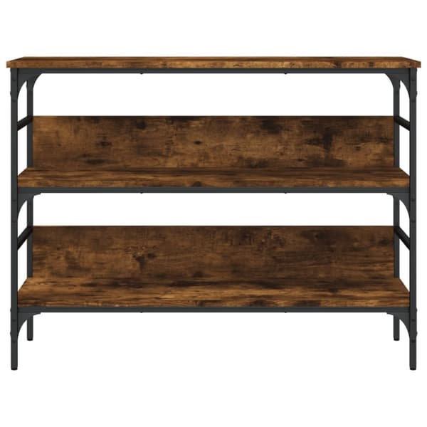 vidaXL konsolbord 100x32x75 cm konstrueret træ røget egetræsfarve