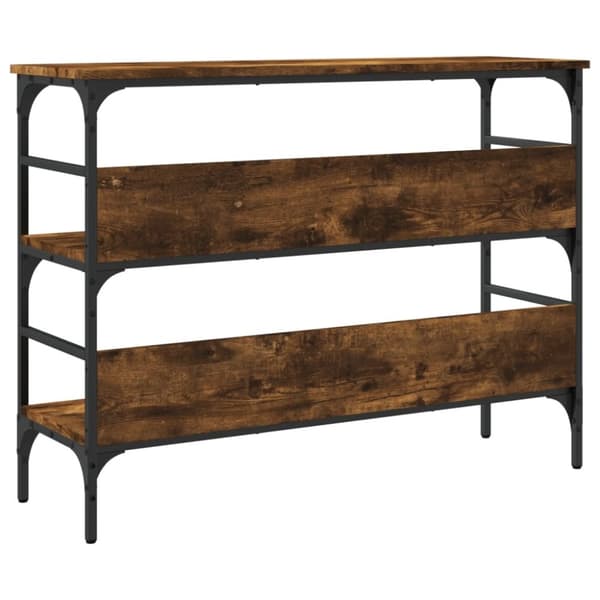 vidaXL konsolbord 100x32x75 cm konstrueret træ røget egetræsfarve