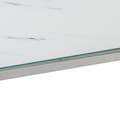 Miniatyrbilde 7 av 9: vidaXL Konsollbord sølv rustfritt stål og herdet glass