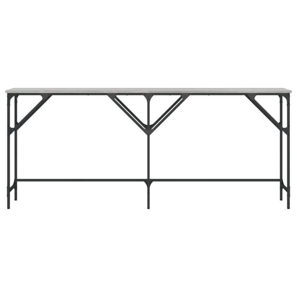 vidaXL konsolbord 180x29x75 cm konstrueret træ grå sonoma-eg