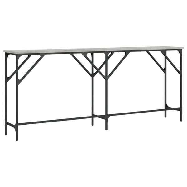 vidaXL konsolbord 180x29x75 cm konstrueret træ grå sonoma-eg