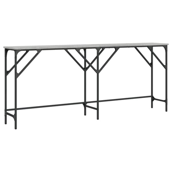 vidaXL konsolbord 180x29x75 cm konstrueret træ grå sonoma-eg