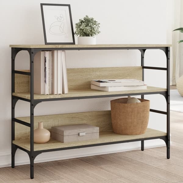 vidaXL Sohvapöytä Sonoma-tammi 100x32x75 cm tekninen puu