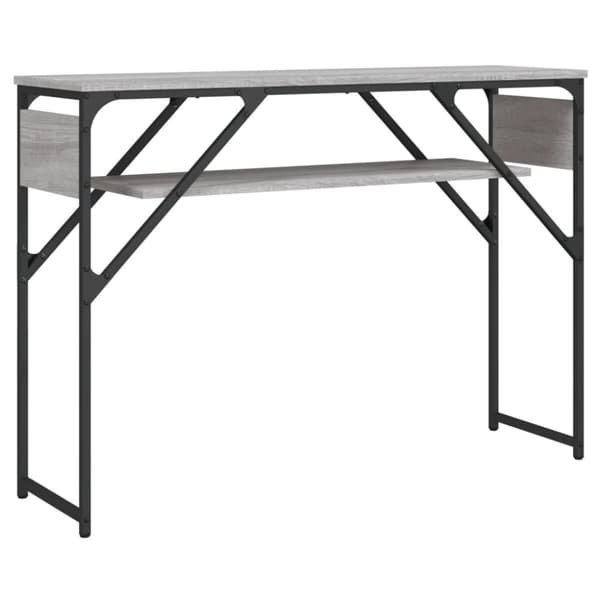 vidaXL konsolbord med hylde 105x30x75 cm konstrueret træ grå sonoma-eg