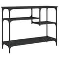 Miniatyrbilde 5 av 10: vidaXL Konsollbord med hyller svart 100x35x75 cm