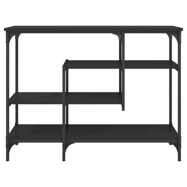vidaXL Konsollbord med hyller svart 100x35x75 cm