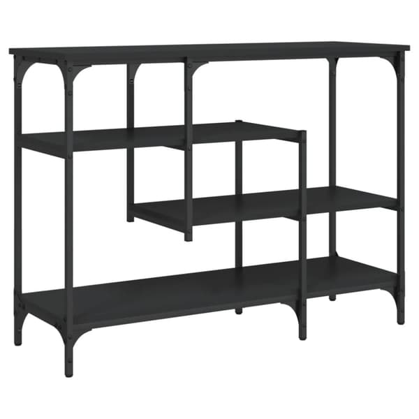vidaXL Konsollbord med hyller svart 100x35x75 cm