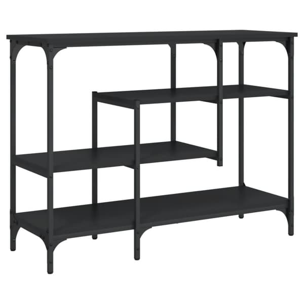 vidaXL Konsollbord med hyller svart 100x35x75 cm