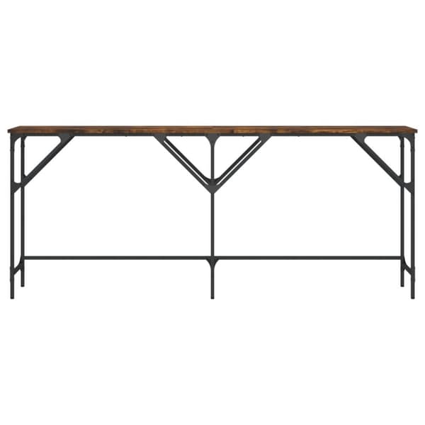 vidaXL Avlastningsbord rökfärgad ek 180x29x75 cm konstruerat trä