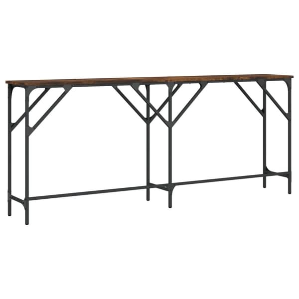 vidaXL Avlastningsbord rökfärgad ek 180x29x75 cm konstruerat trä