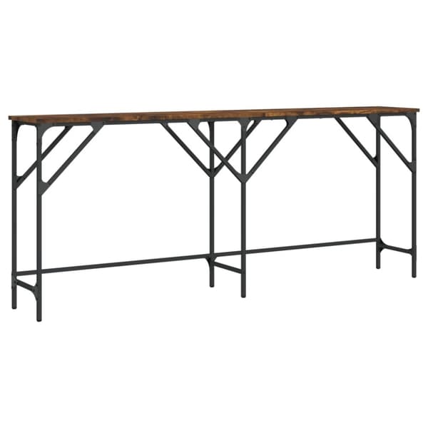 vidaXL Avlastningsbord rökfärgad ek 180x29x75 cm konstruerat trä