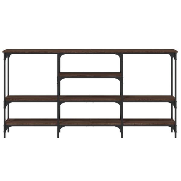 vidaXL Konsollbord brun eik 160x29x80 cm konstruert tre