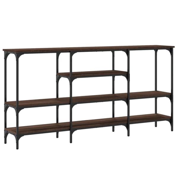 vidaXL Konsollbord brun eik 160x29x80 cm konstruert tre