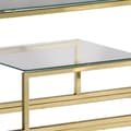 Miniatyrbild 6 av 9: vidaXL Konsolbord guld rostfritt stål och härdat glas