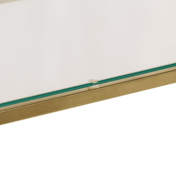 vidaXL Konsolbord guld rostfritt stål och härdat glas