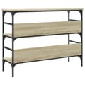 Miniatyrbilde 6 av 11: vidaXL Konsollbord sonoma eik 100x32x75 cm konstruert tre