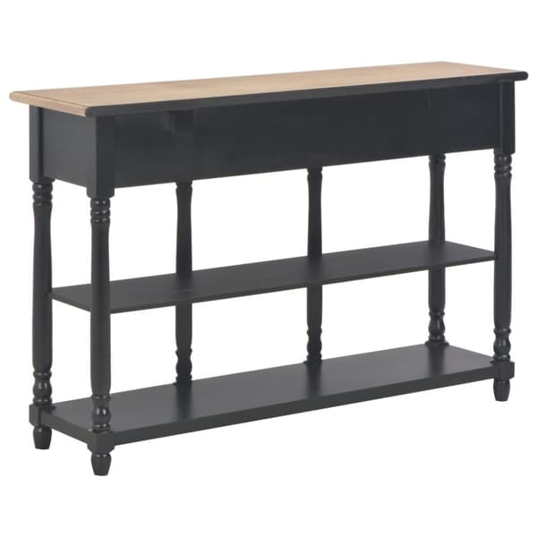 vidaXL Konsollbord svart 110x30x76 cm konstruert tre