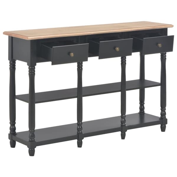 vidaXL Konsollbord svart 110x30x76 cm konstruert tre