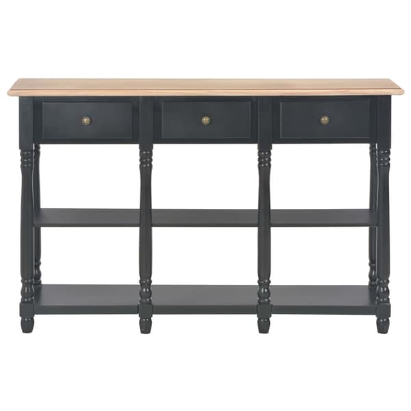 vidaXL Konsollbord svart 110x30x76 cm konstruert tre