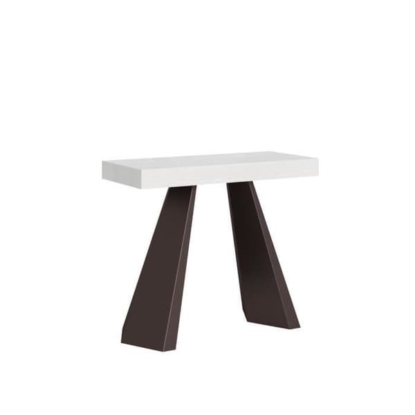 Diamante Small Premium utdragbar väggkonsol Vit Ask - Diamante Brand - 90x40/196 cm - 10 personer