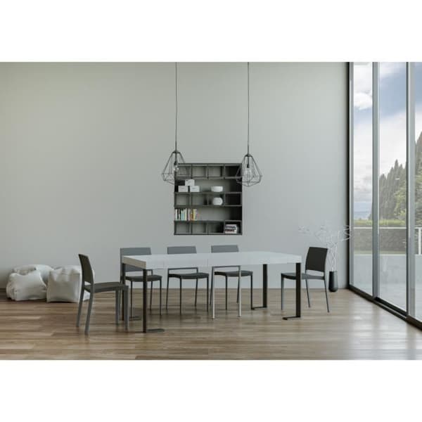 Väggkonsol Expanderbar konsol 90x40/300 cm Tecno Premium White Ash Antracitram