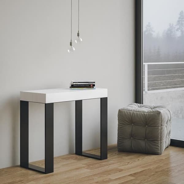 Väggkonsol Expanderbar konsol 90x40/300 cm Tecno Premium White Ash Antracitram