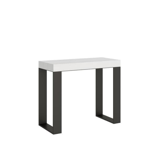 Väggkonsol Expanderbar konsol 90x40/300 cm Tecno Premium White Ash Antracitram