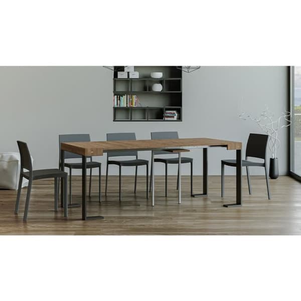 Tecno Fir utdragbart entrébord i trä och metall - Brun - Metall