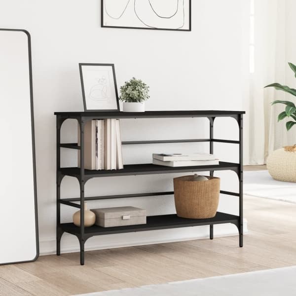 vidaXL Konsollbord svart 100x32x75 cm konstruert tre