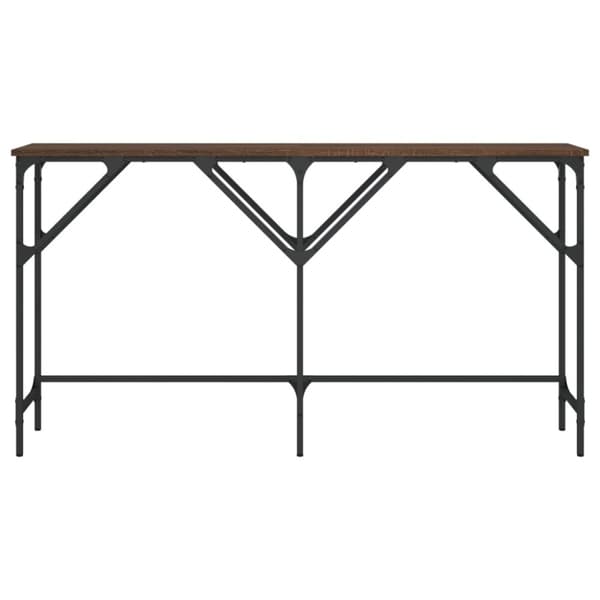 vidaXL Konsollbord brun eik 140x29x75 cm konstruert tre